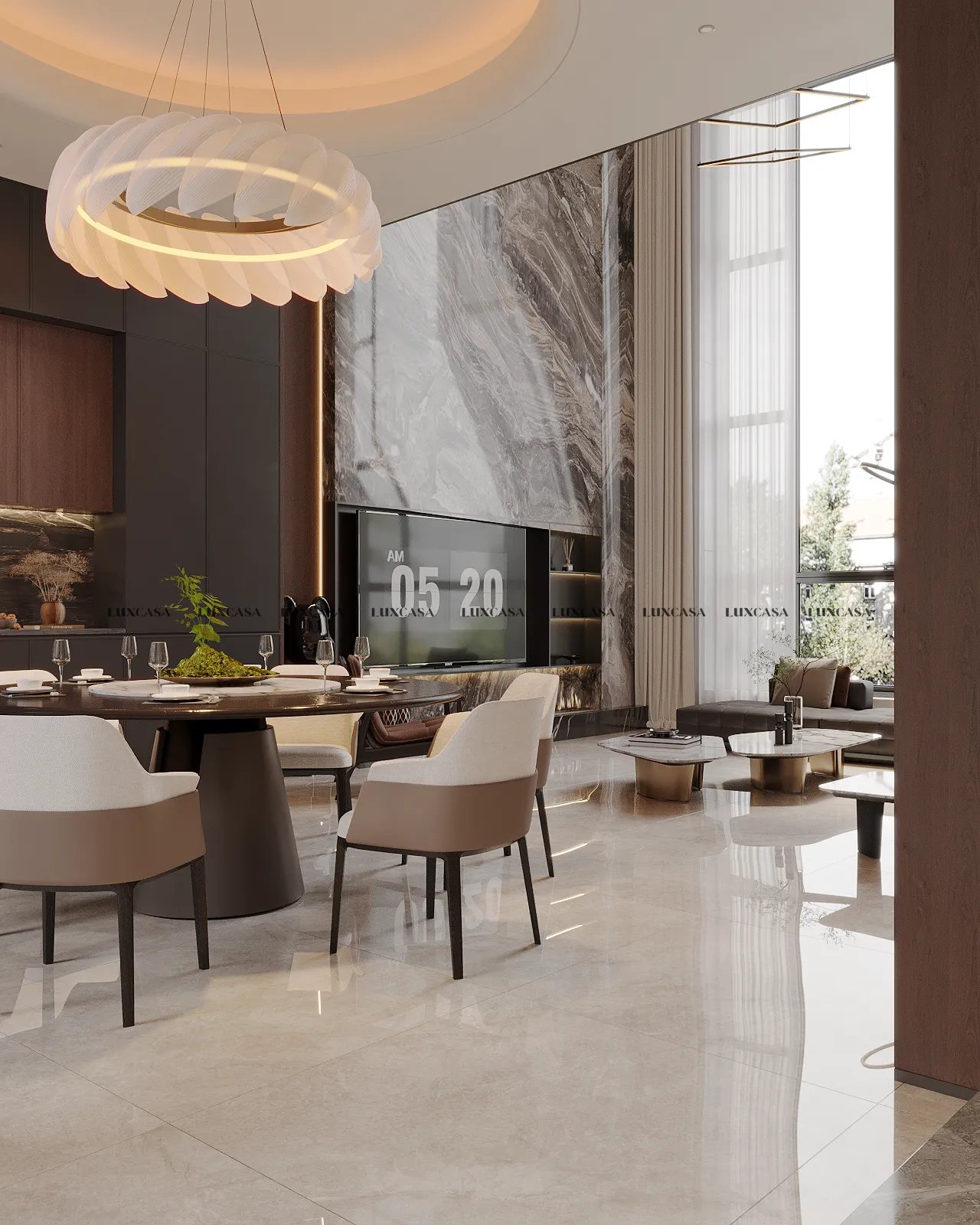 Gạch kem bóng 1000×1000 100LU1207