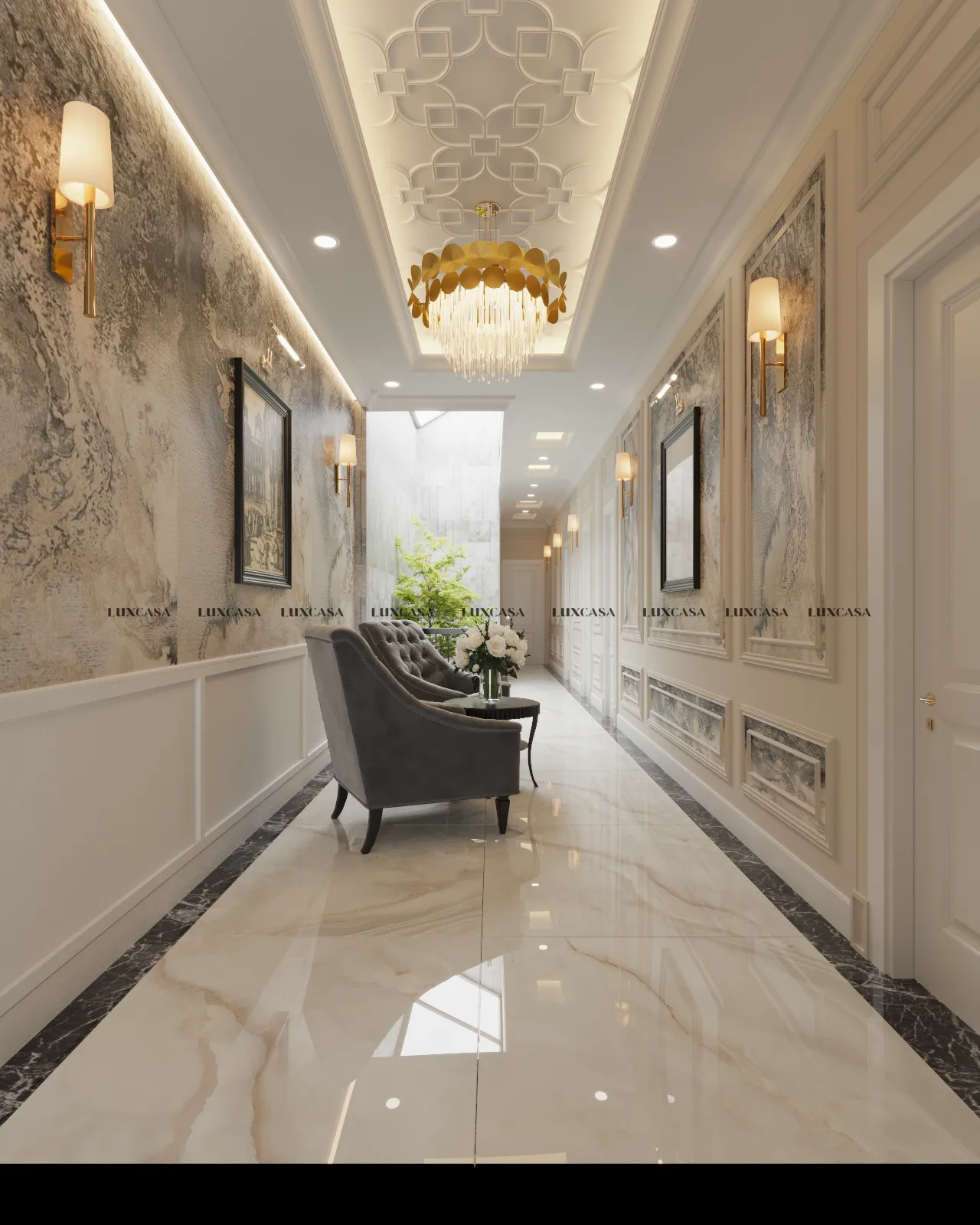 Gạch lát hành lang onyx 120x120cm 120LU1279