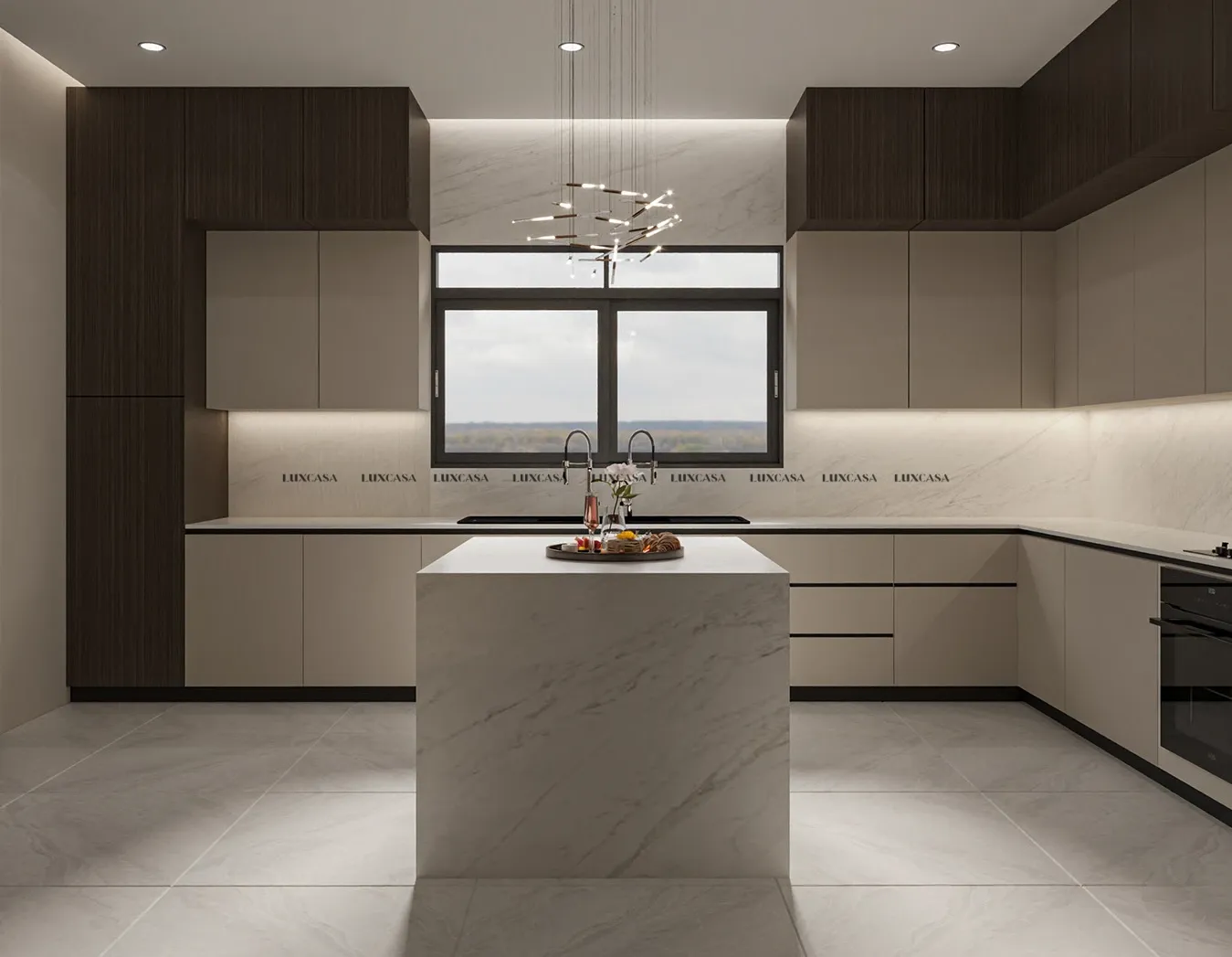 Gạch ốp bếp khổ lớn 80x320cm