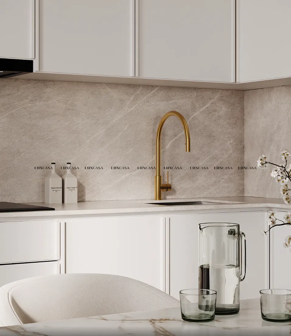 Gạch ốp bếp vân đá khổ lớn