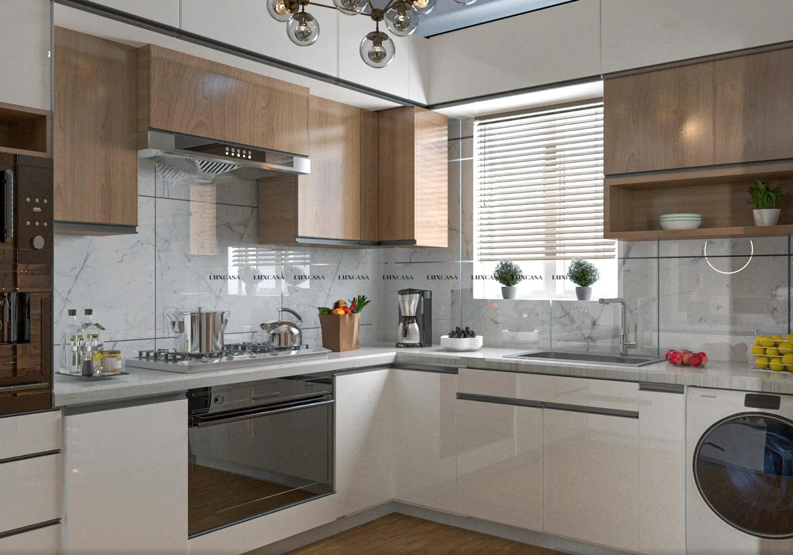 Gạch vân marble bóng