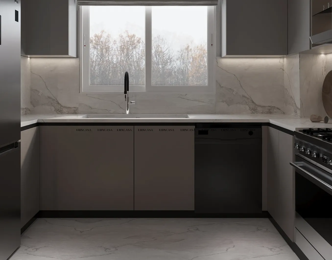 Mẫu gạch ốp tường bếp khổ lớn cao cấp