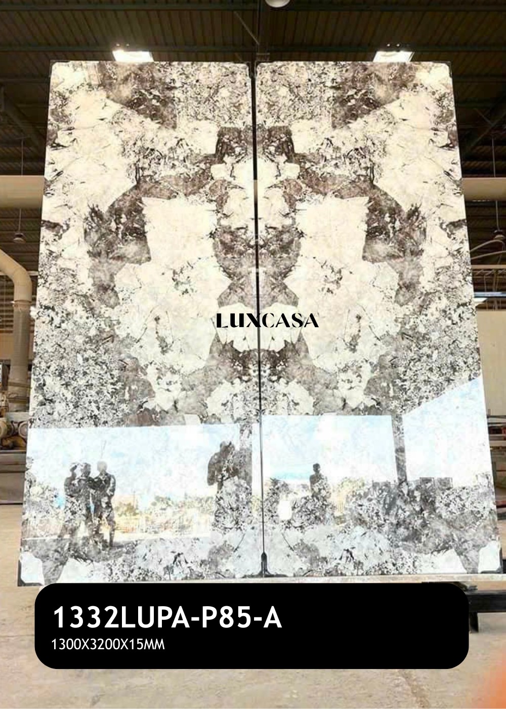 Tranh đá đối xứng 130x320cm 1332LUPA-P85