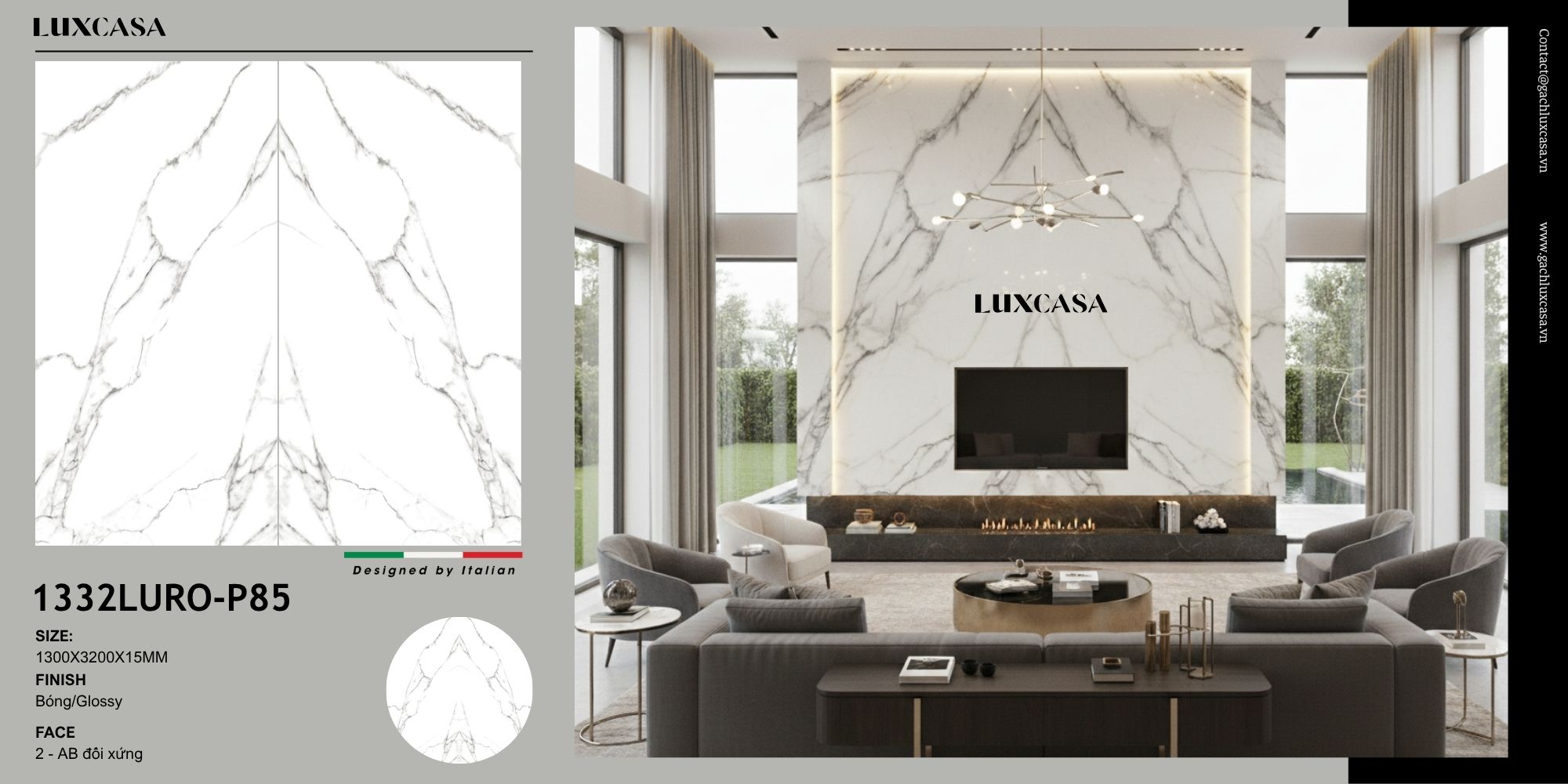 Tranh đá đối xứng 1332LURO-P85