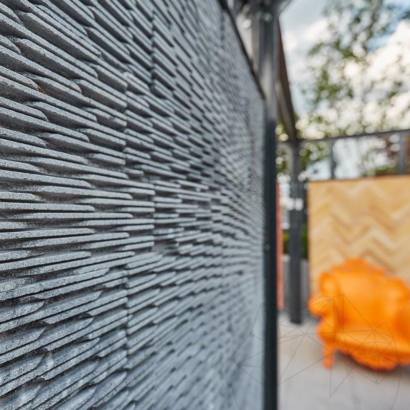 Đá răng lược xám ghi ốp tường ngoài trời