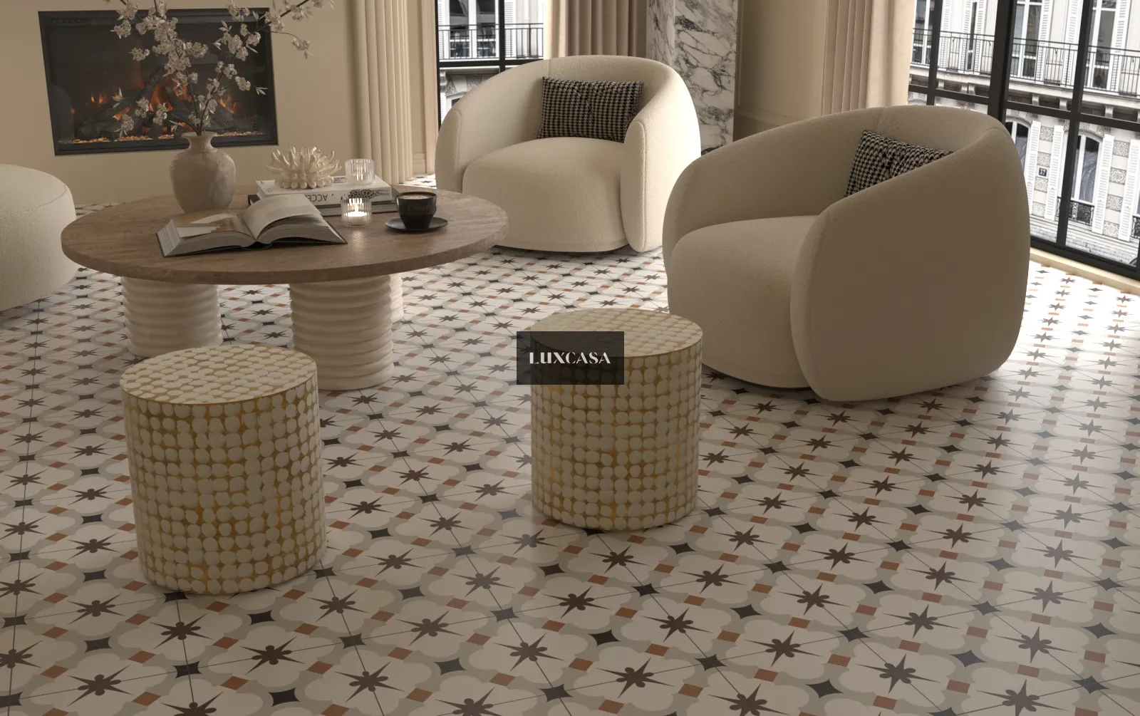 Gạch bông lát phòng khách 300X300 30LUB3003 (1)