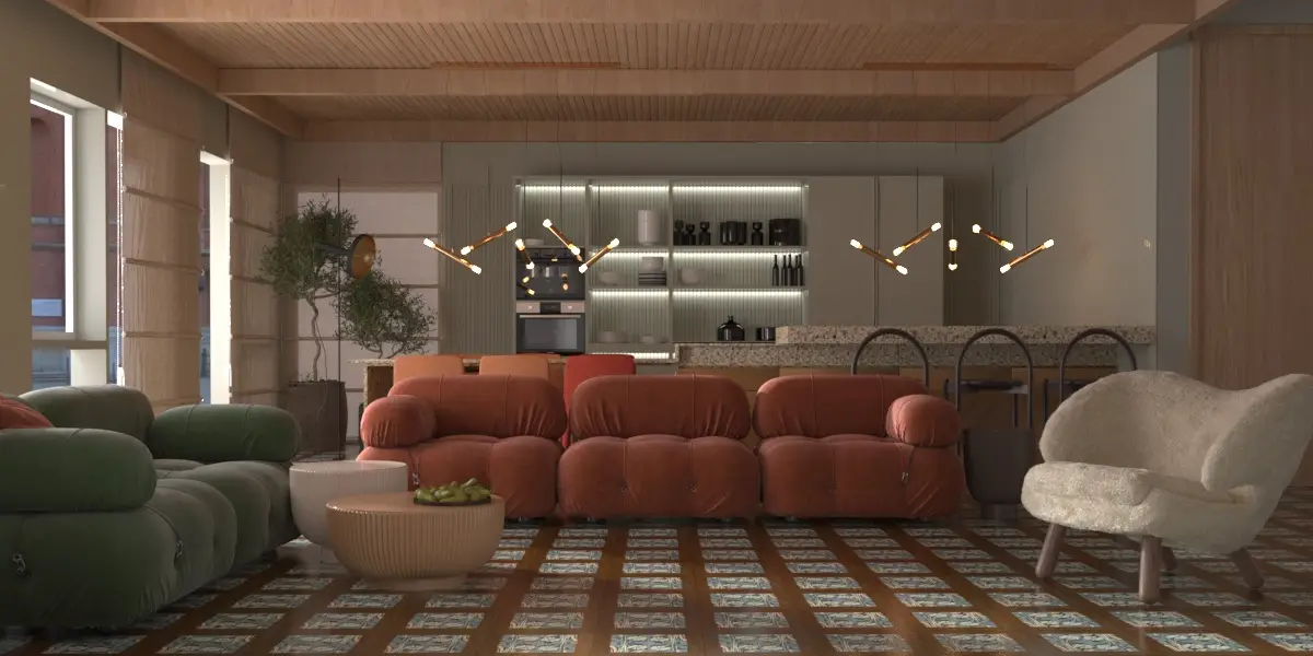 Gạch bông lát phòng khách 300X300 30LUB3007 (2)