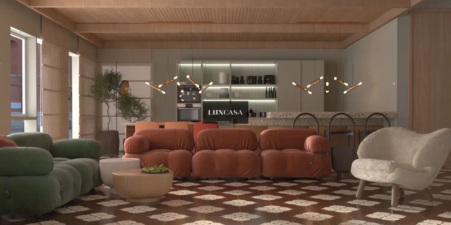 Gạch bông lát phòng khách 300X300 30LUB3009