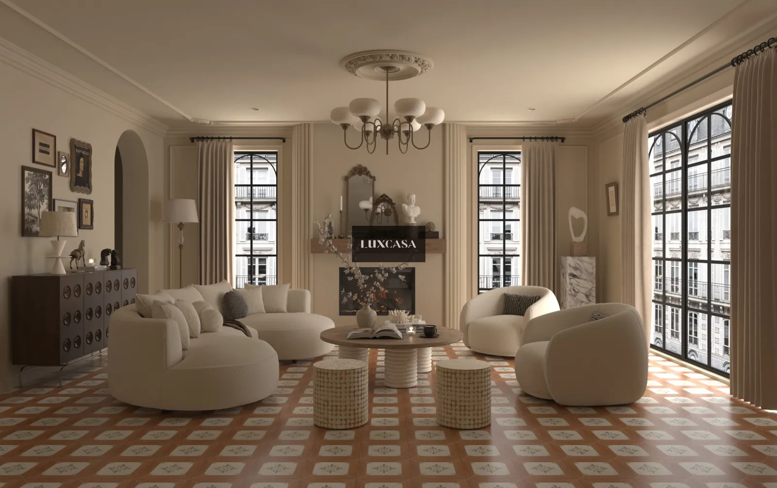 Gạch bông lát phòng khách 300X300 30LUB3011