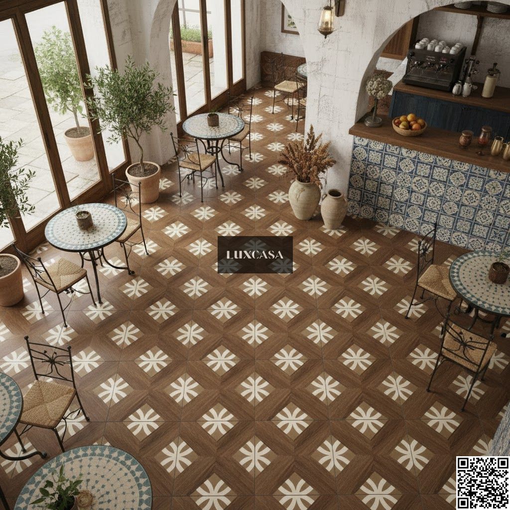 Gạch bông lát quán cafe 300X300 30LUB3006