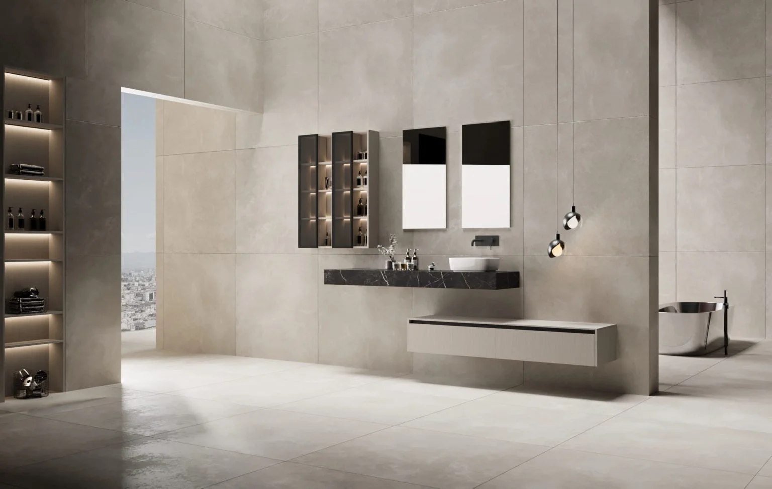 Gạch ốp nền 60x60 màu vàng đất