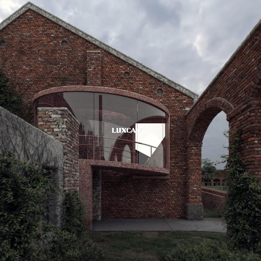 Mẫu gạch thẻ giả cổ ốp ngoài trời