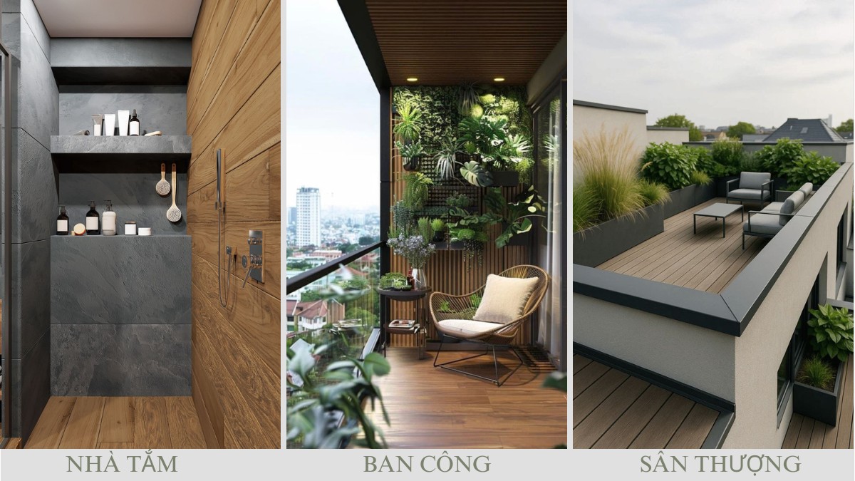 Gạch Giả Gỗ lát ngoài trời