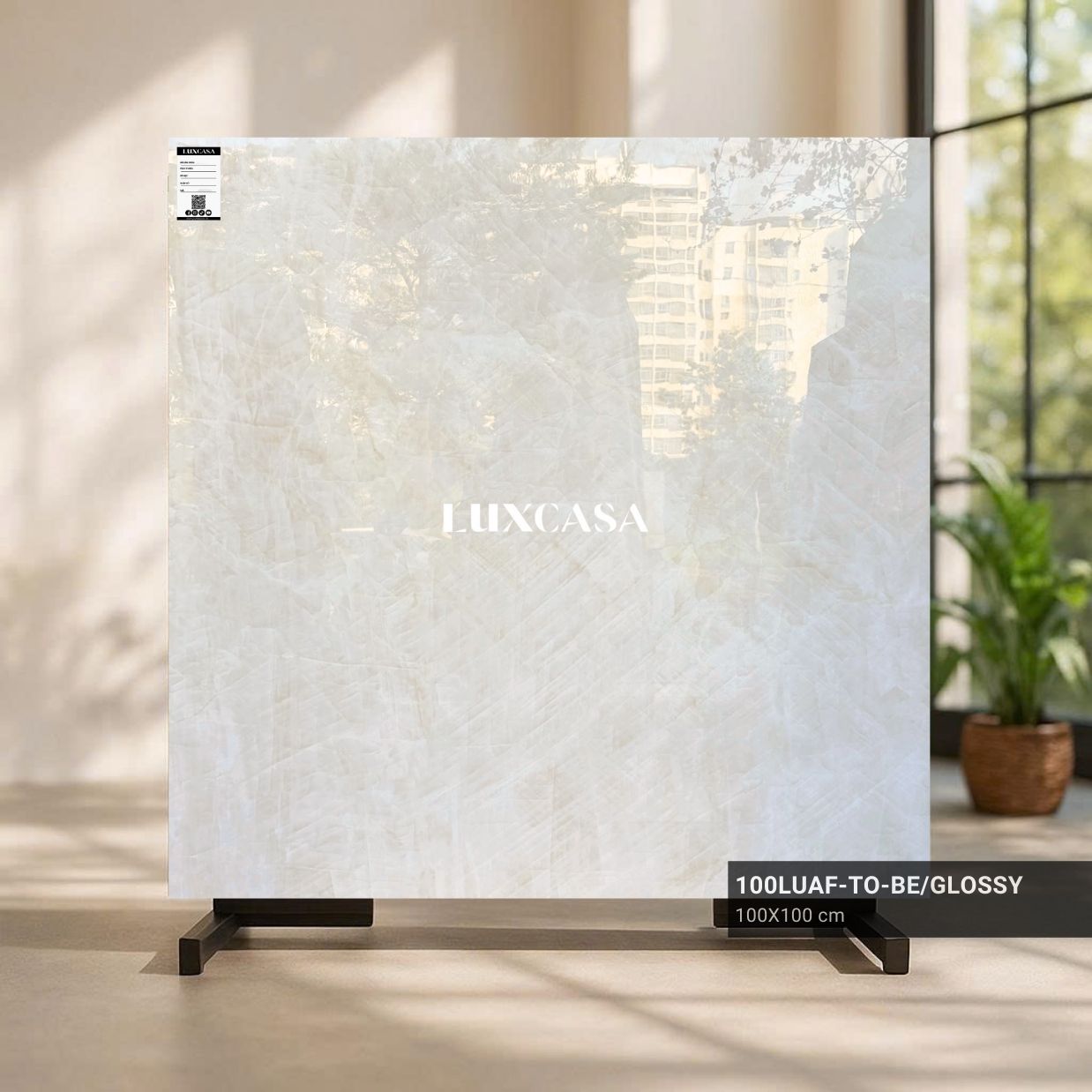 Gạch bóng màu kem 1000×1000 100LUAF-TO-BE