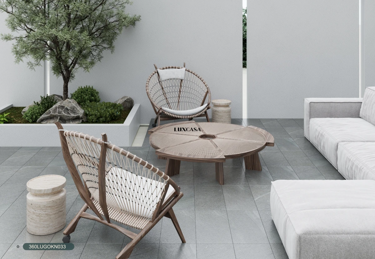 Gạch lát sân màu xám đậm 360LUGOKN033