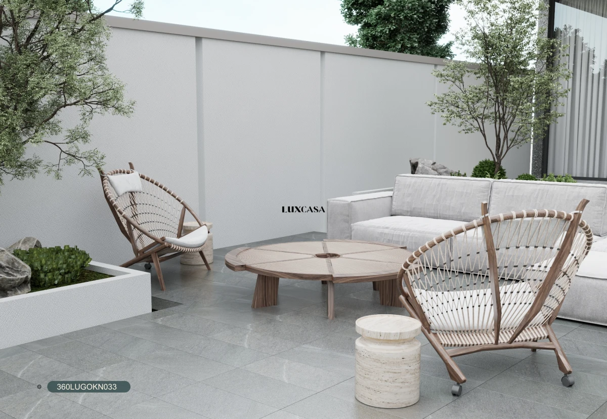 Gạch lát sân màu xám đậm 360LUGOKN033