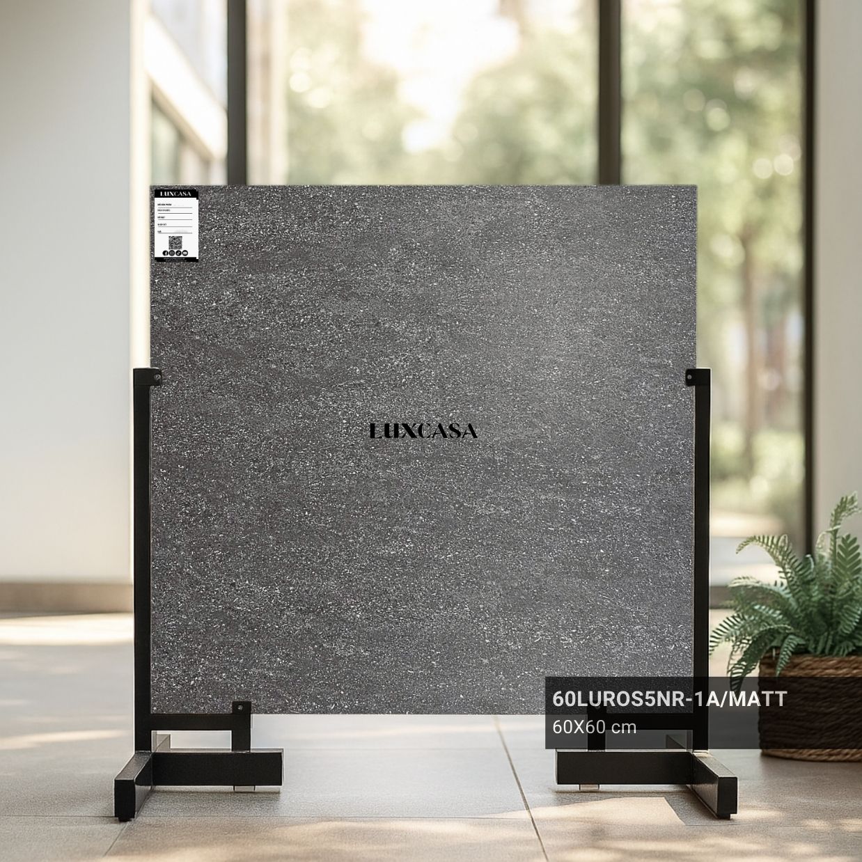 Gạch ốp nền 60x60 xám đậm 60LUROS5NR-1A