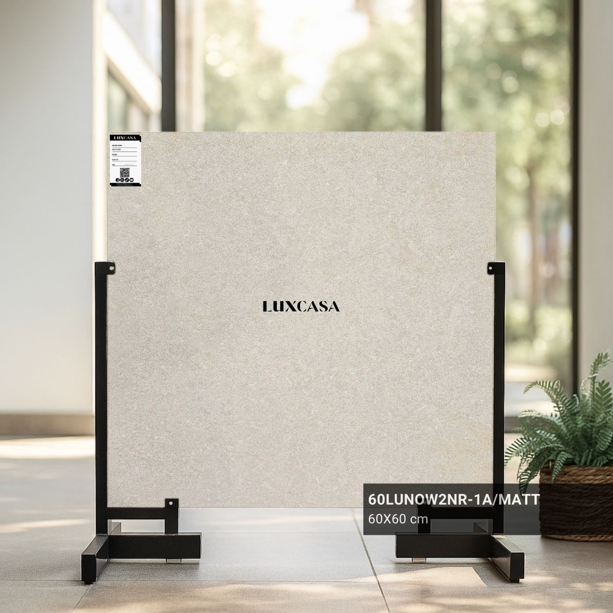 Gạch ốp tường 60x60 màu kem 60LUNOW2NR-1A