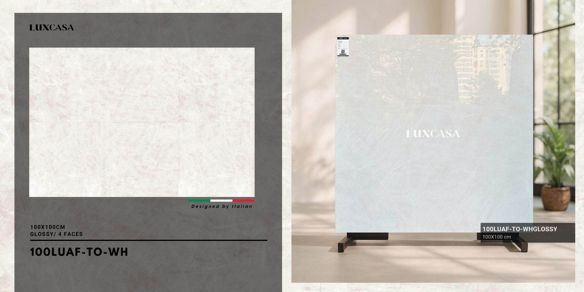 Gạch lát nền 1000×1000 100LULUAF-TO-WH