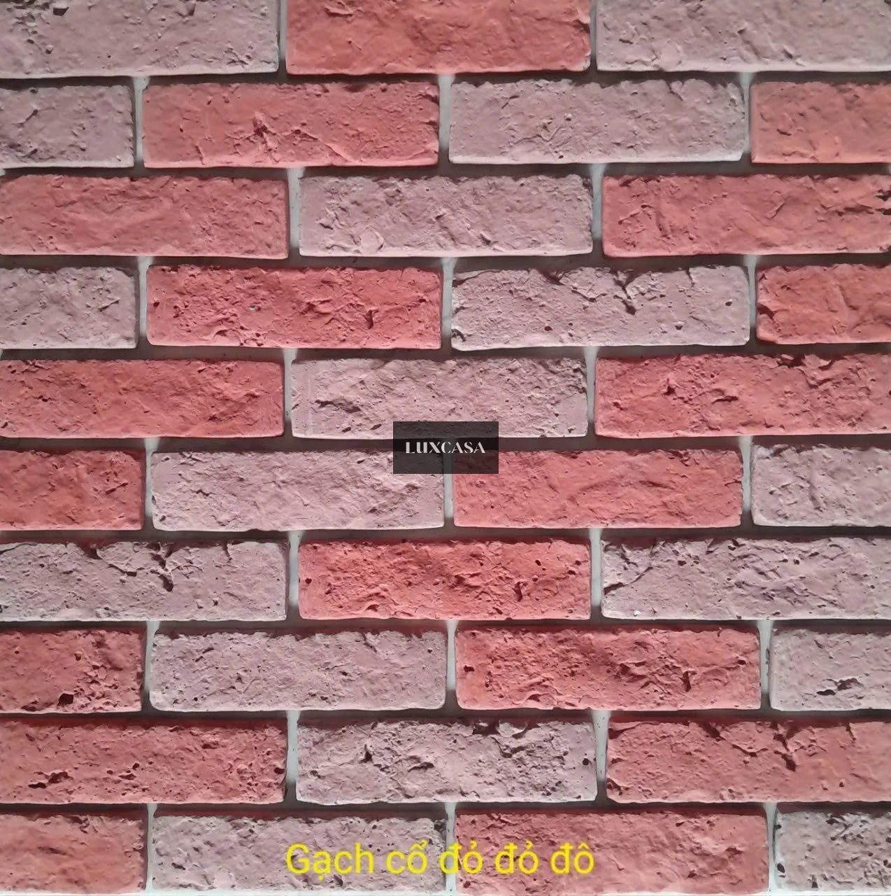 Gạch giả cổ đỏ + đỏ đô