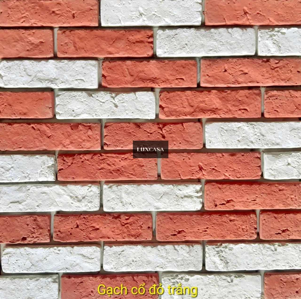 Gạch giả cổ đỏ trắng