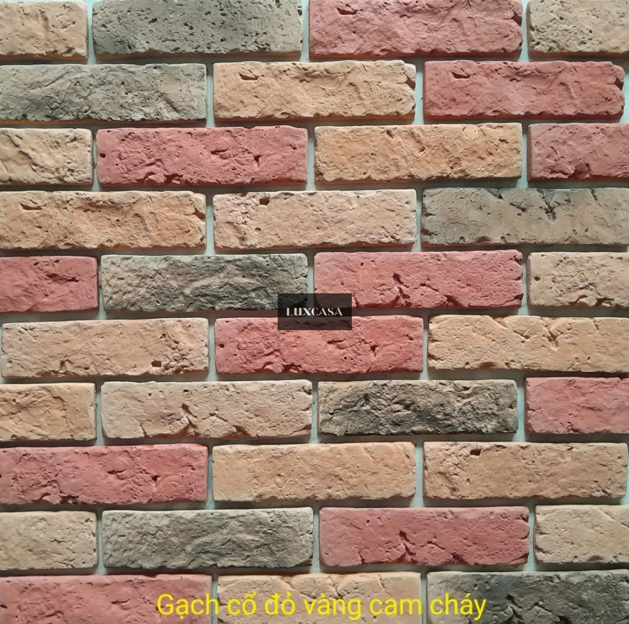 Gạch giả cổ đỏ vàng cam cháy