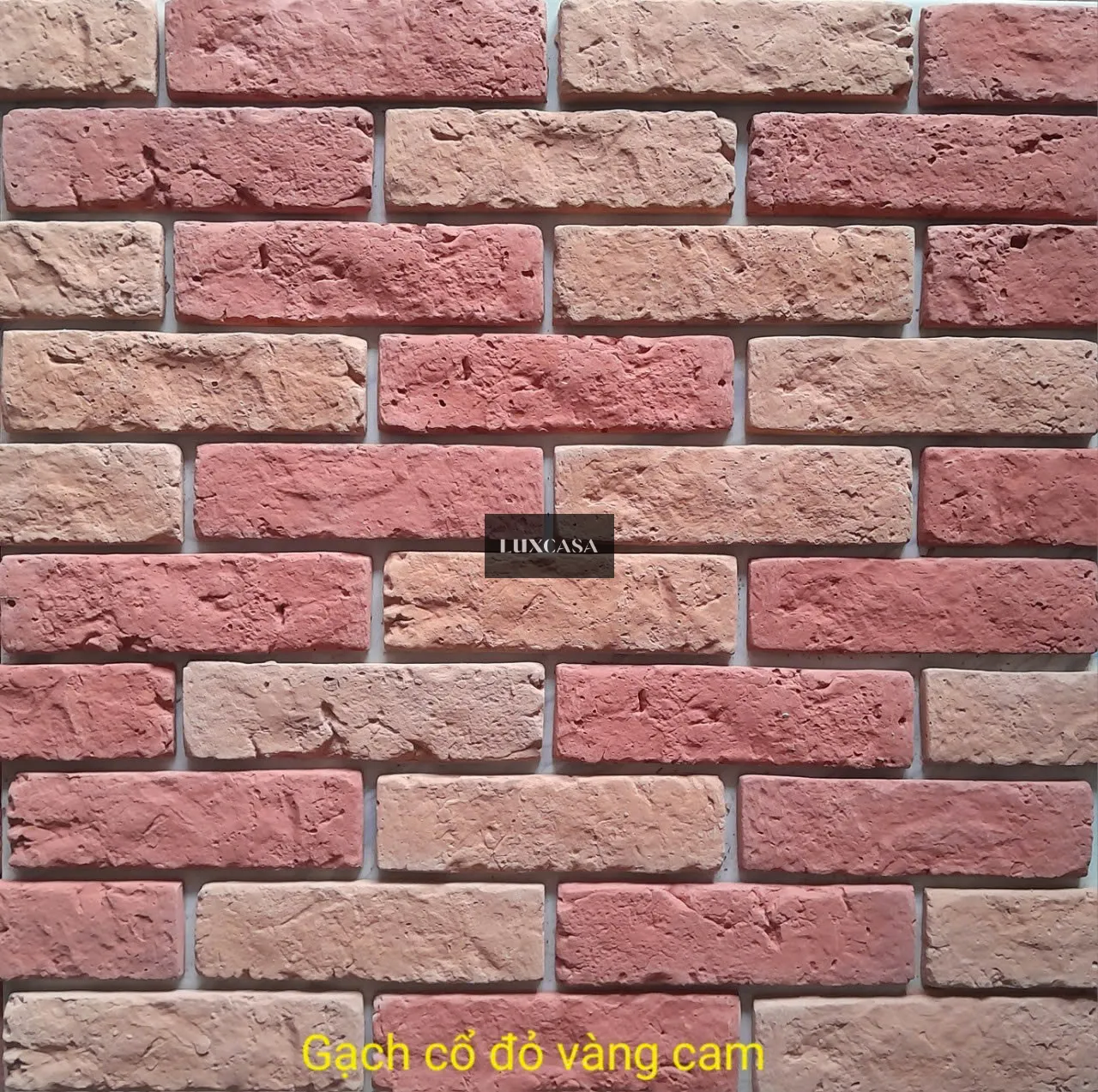 Gạch giả cổ đỏ vàng cam