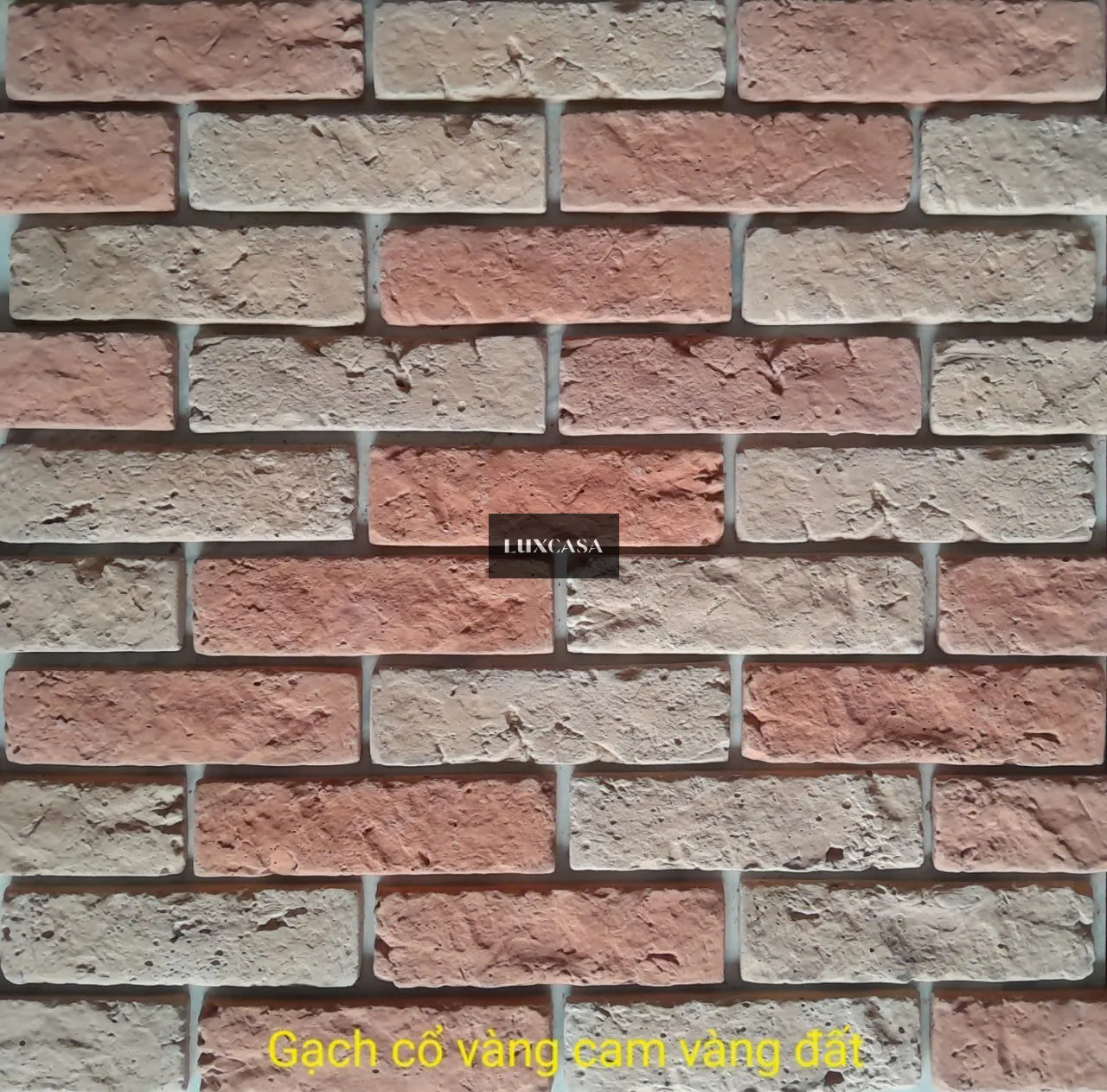 Gạch giả cổ vàng cam đất
