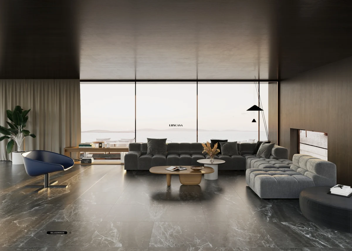 Gạch lát nền phòng khách 80×80 80LUGD80603S bề mặt mờ mịn hàng Việt Nam cao cấp