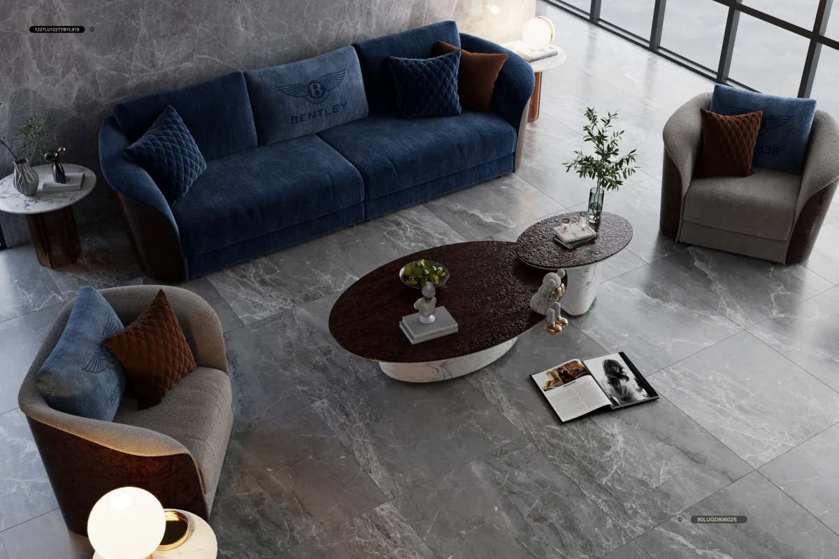 Mẫu gạch lát nền phòng khách 80x80 80LU80602S