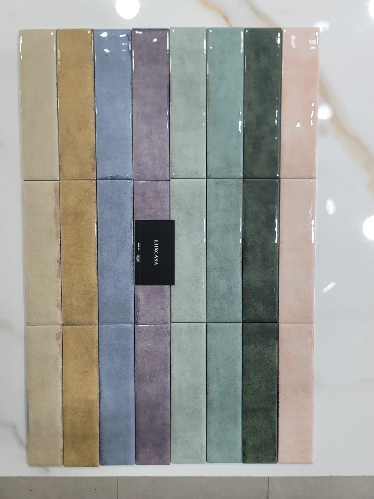 BST 8 màu gạch thẻ bóng 50x200mm porcelain