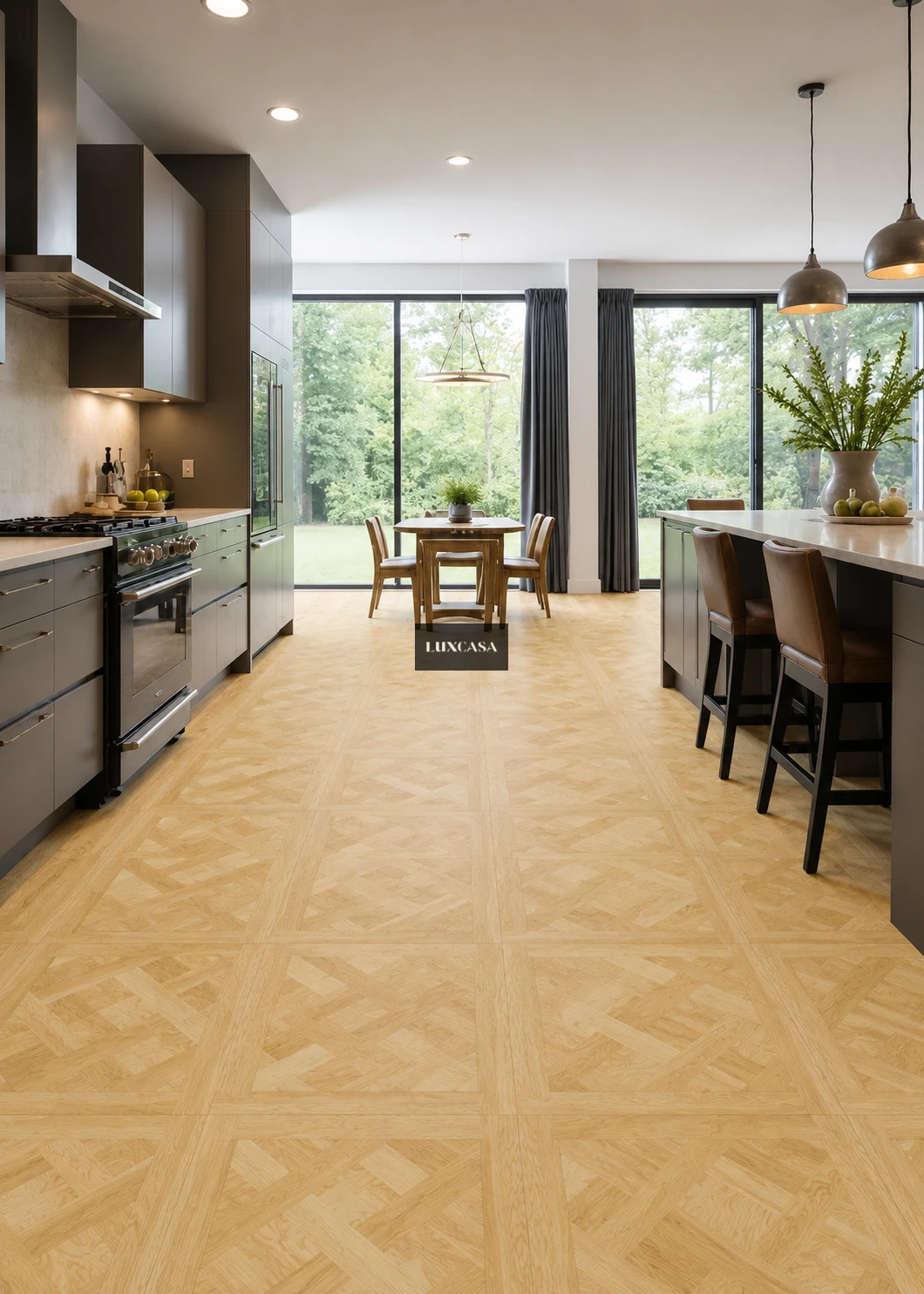 Gạch giả gỗ 60x60 lát nhà bếp 60LU6A13