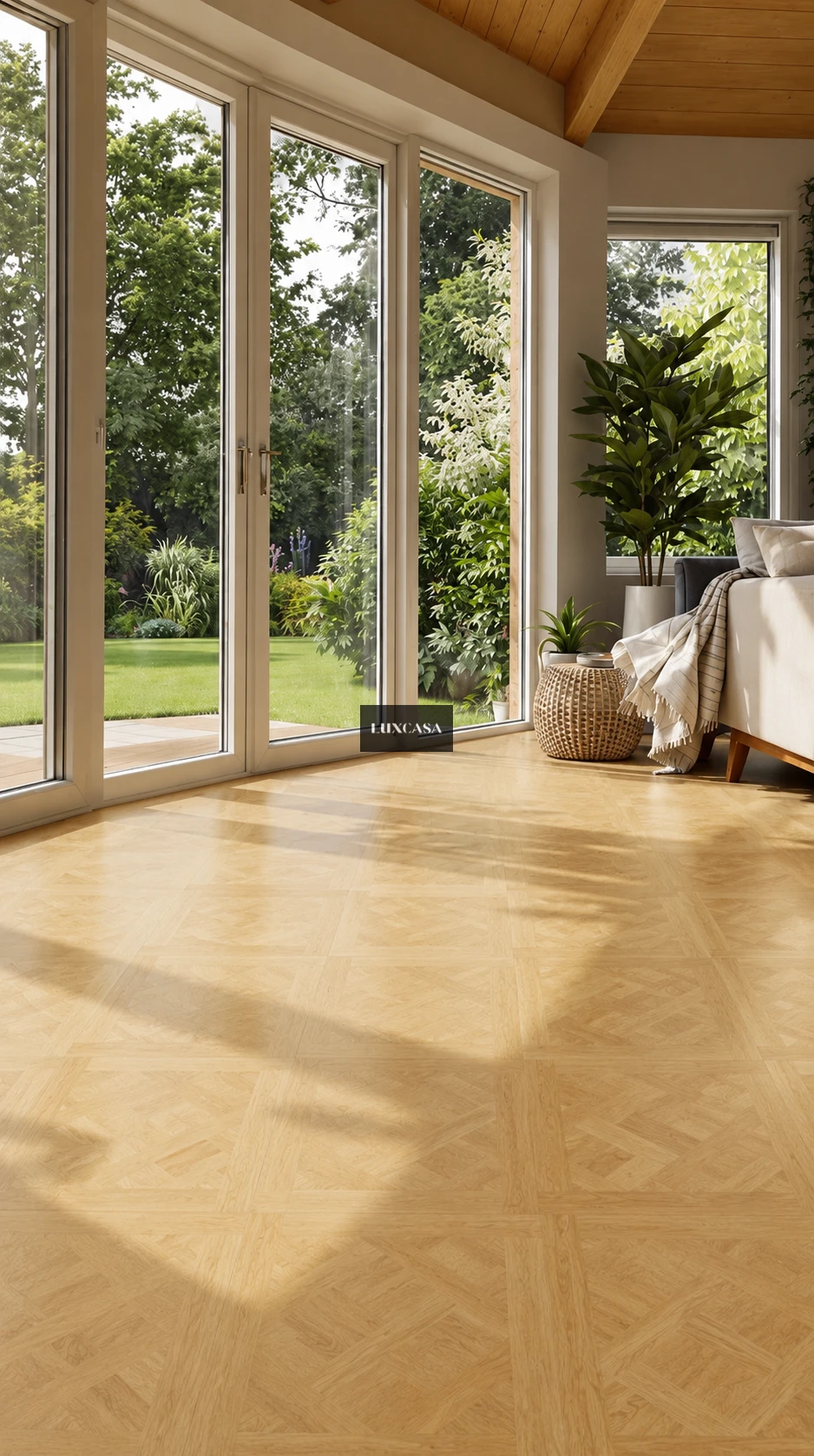 Gạch giả gỗ 60x60 lát phòng khách 60LU6A13