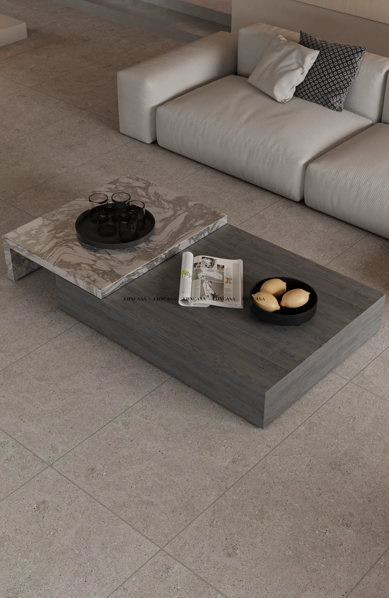 Gạch lát nền nhà men matt 60x120 612LU291