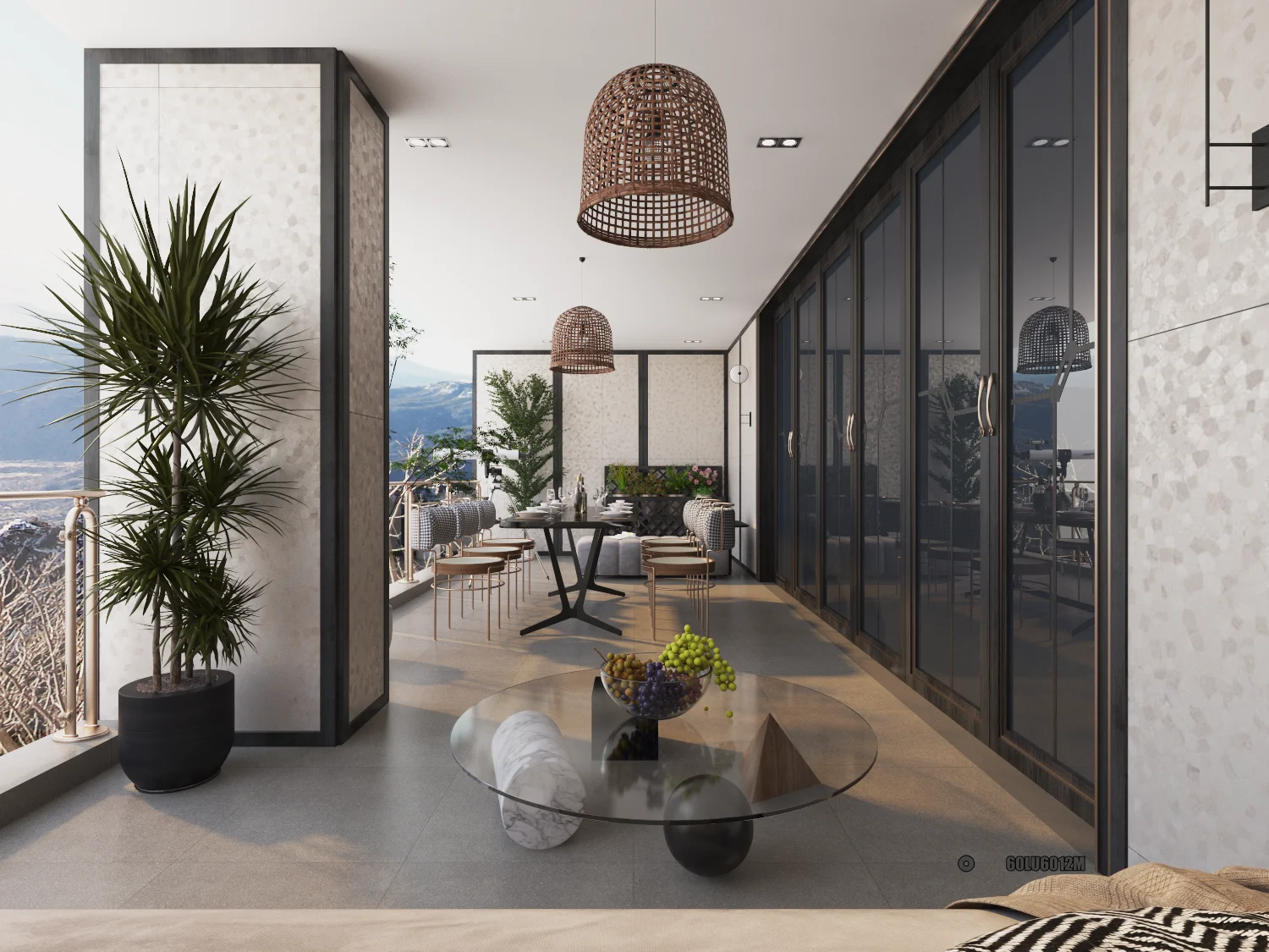 Gạch men matt lát ban công chống trơn 600x600 60LU6012M