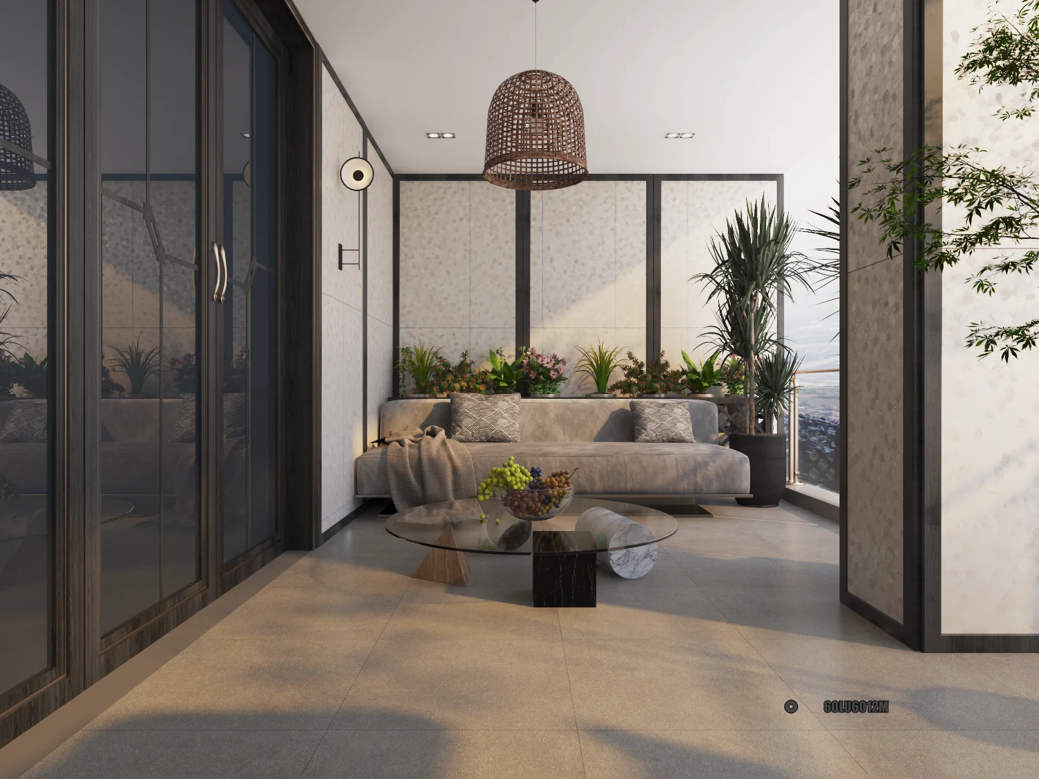 Gạch men matt lát ban công chống trơn 600x600 60LU6012M