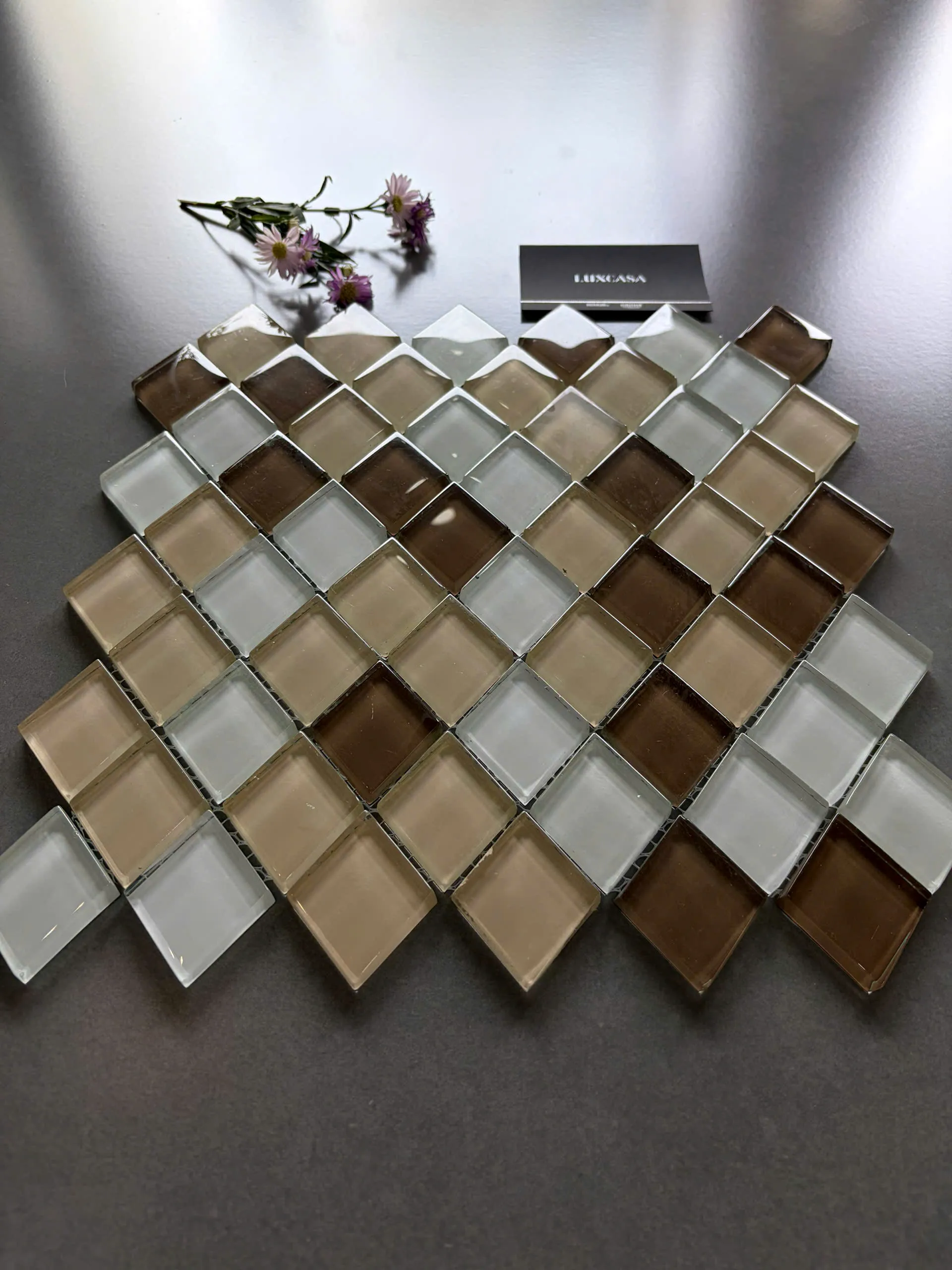 Gạch mosaic thủy tinh hình thoi LUTH5025