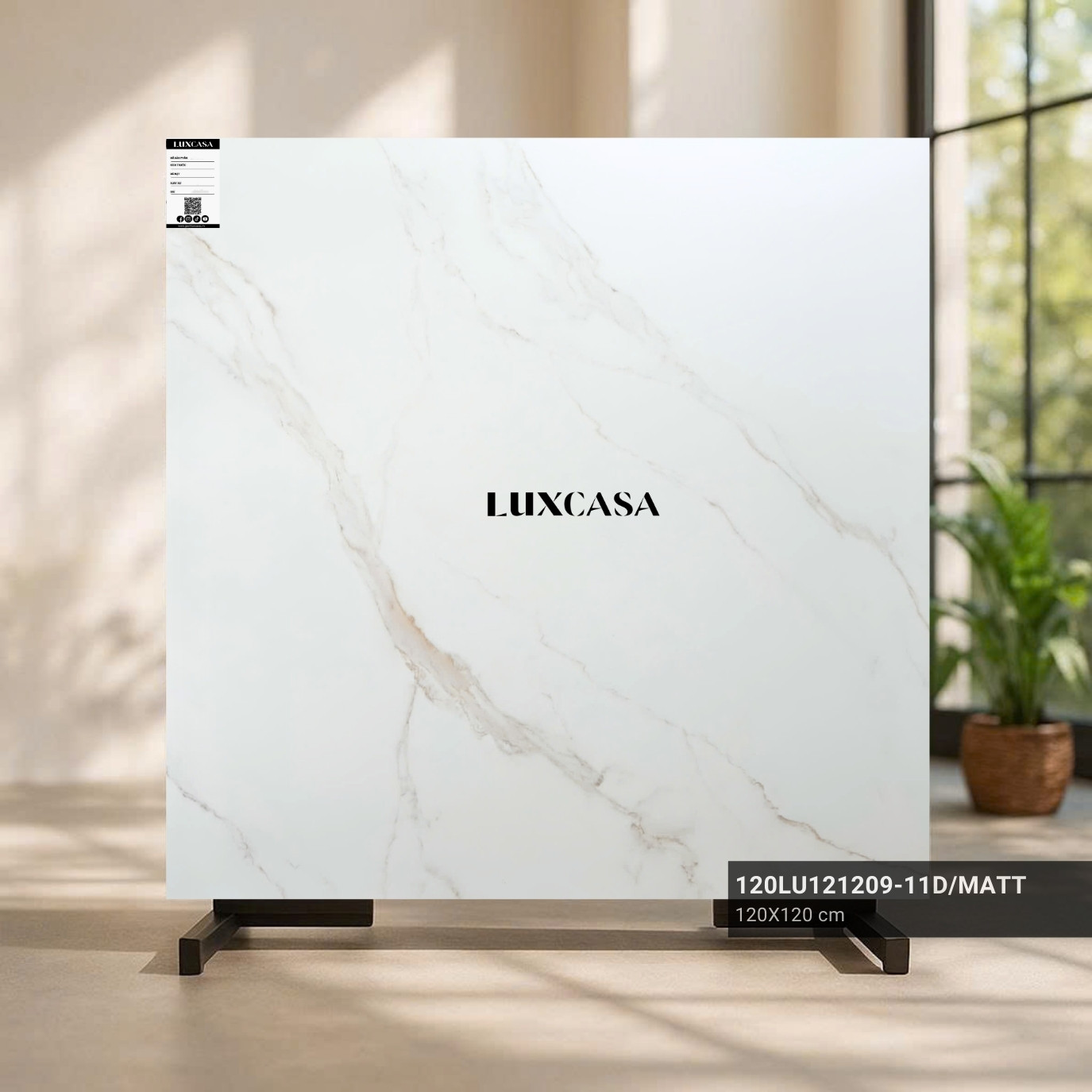 Gạch nền 1200X1200 màu trắng 120LU121209-11D