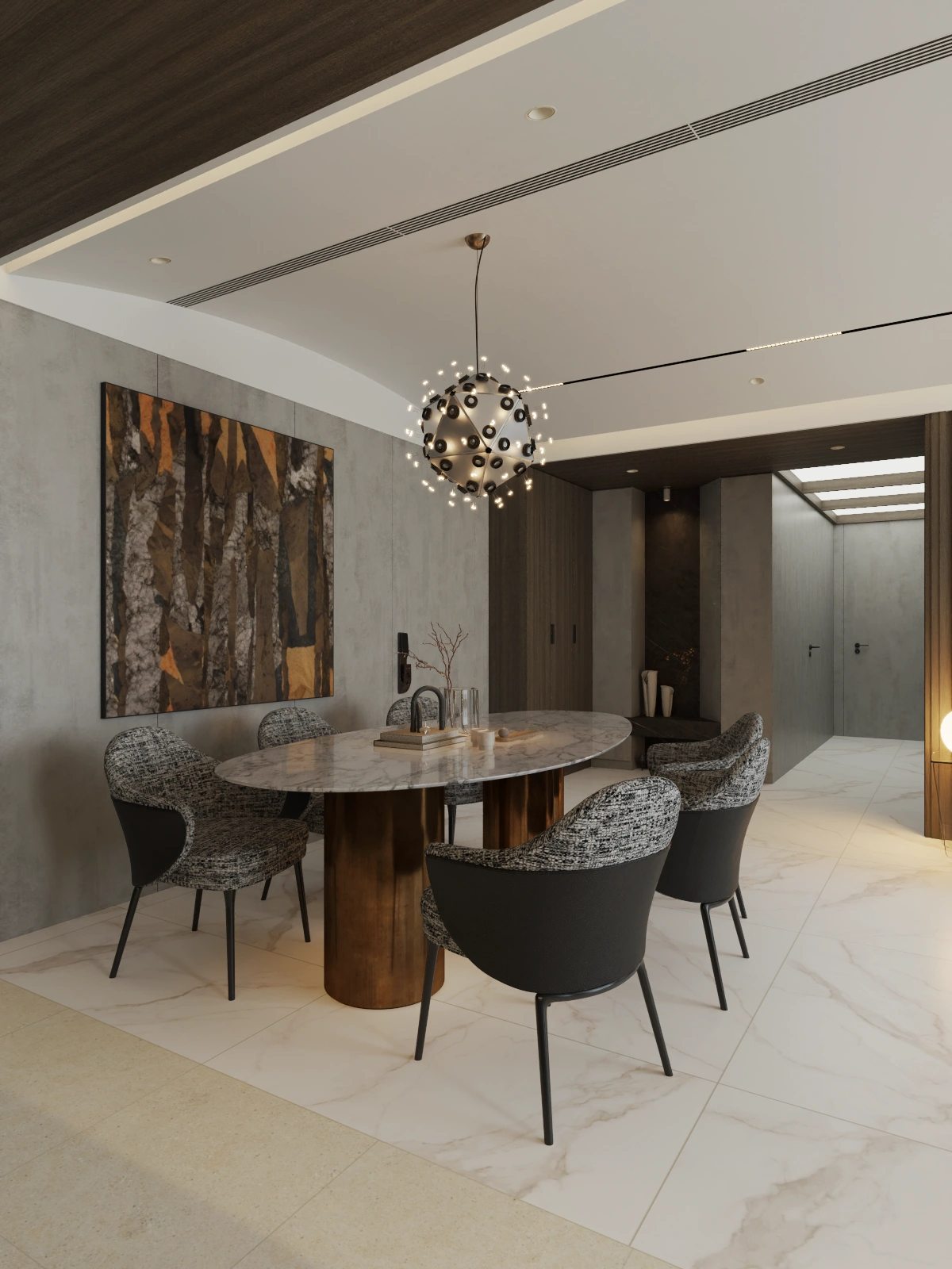 Gạch phòng khách 1200X1200 màu trắng 120LU121209-11D