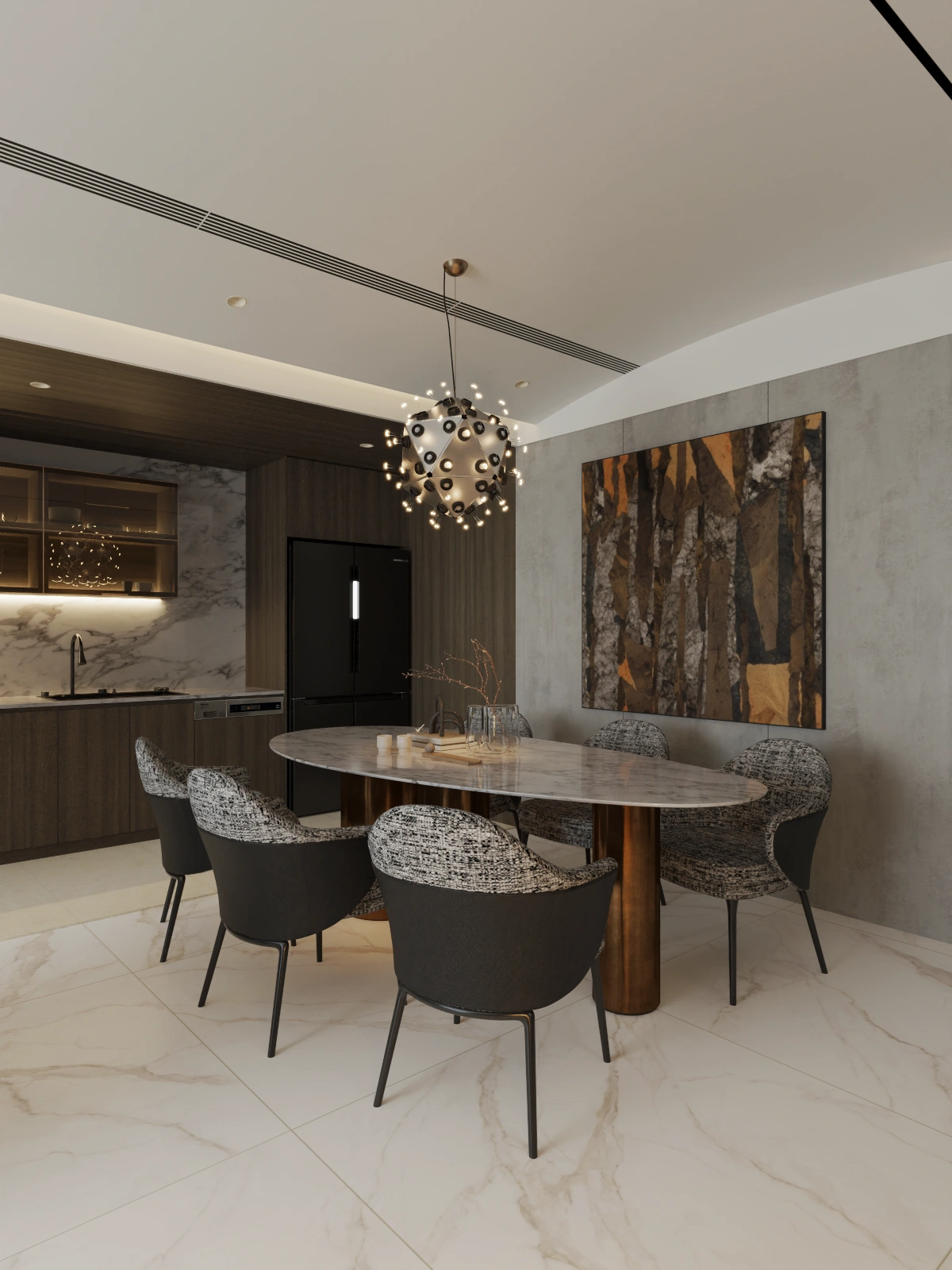 Gạch phòng khách 1200X1200 màu trắng 120LU121209-11D