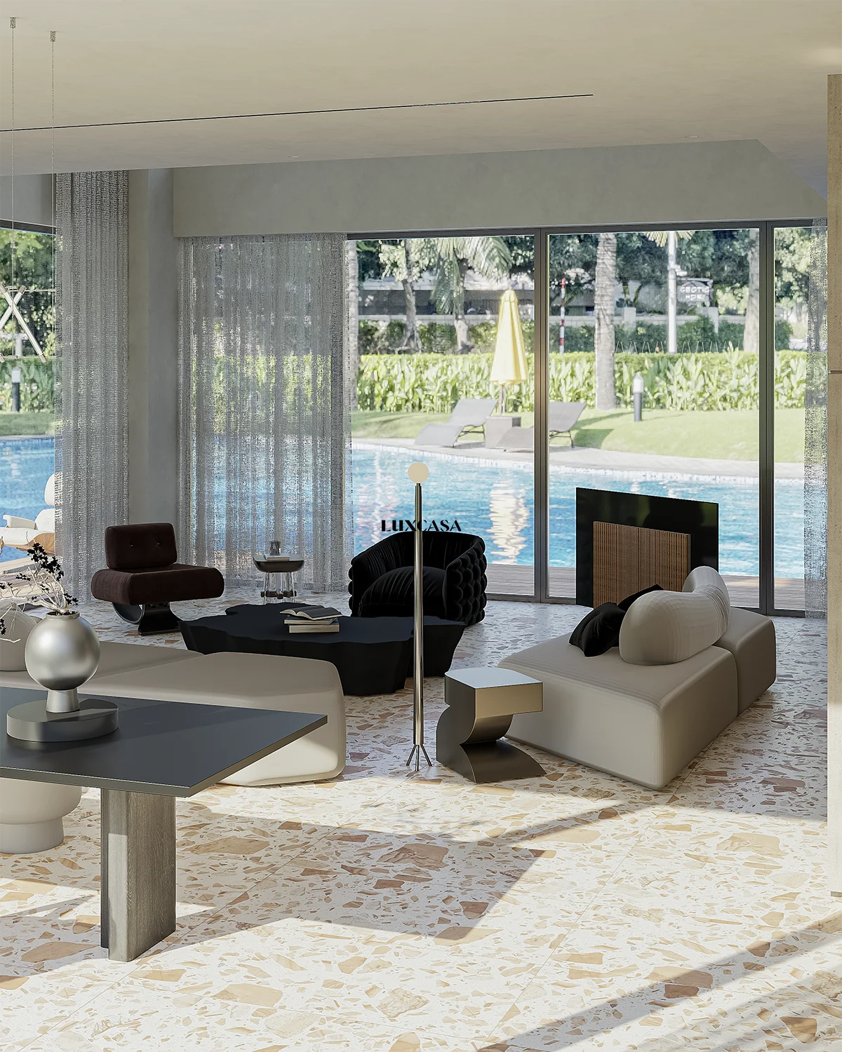Gạch terrazzo 60×120 lát sàn 612LU612D233
