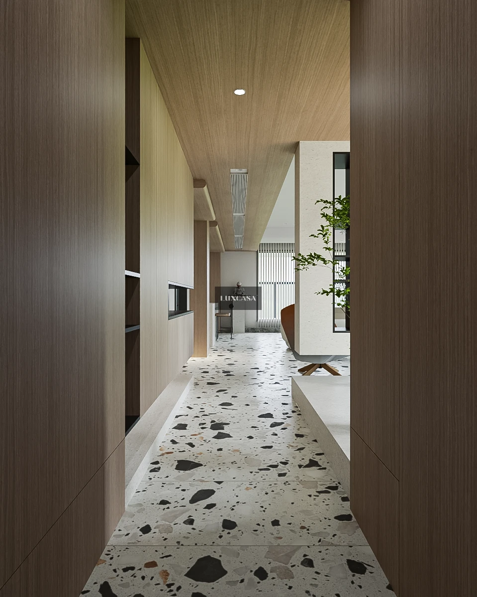 Gạch terrazzo phòng khách 60×120 612LU612D232