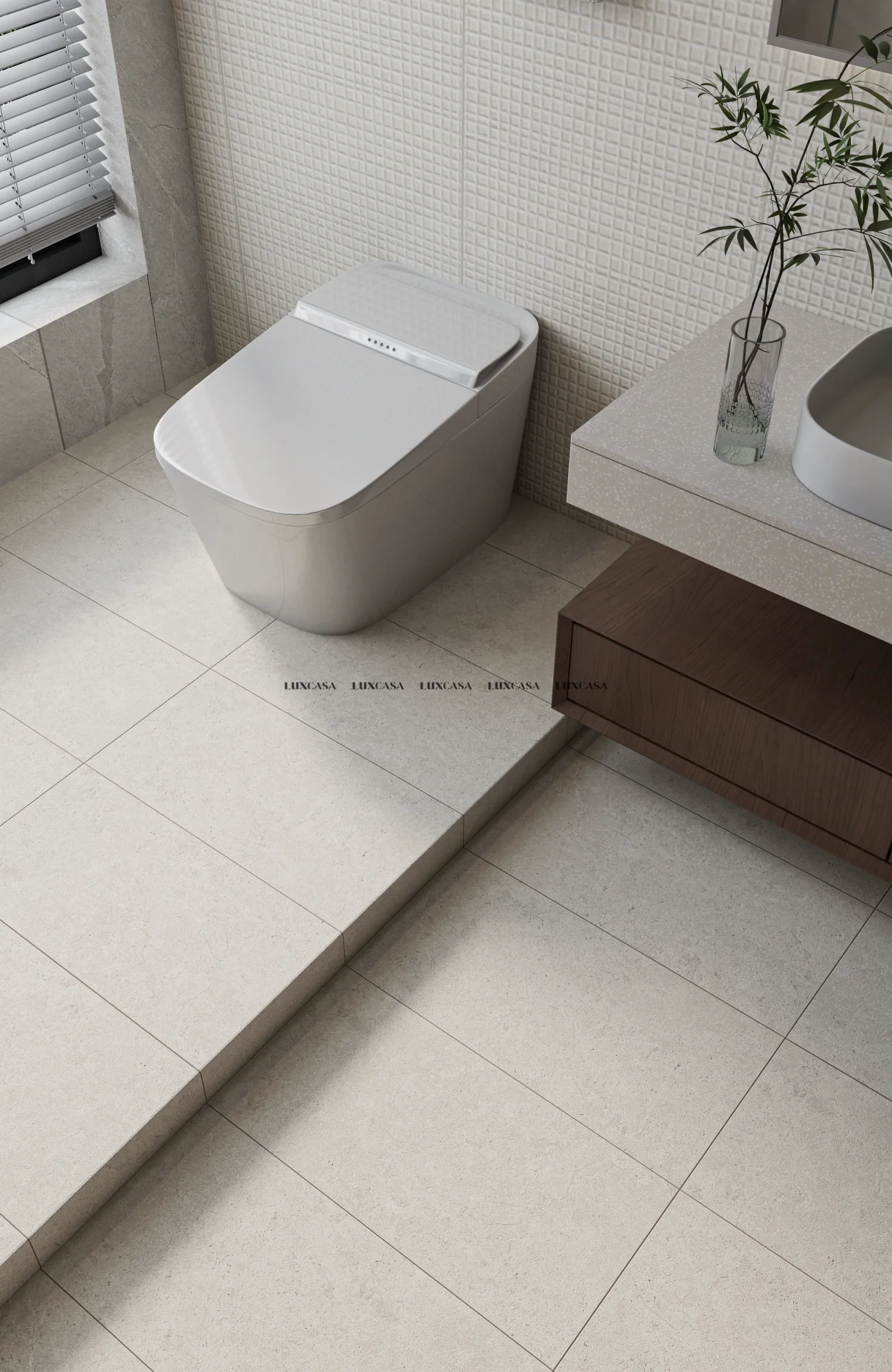 Gạch toilet 30x60 màu kem 360LU36001