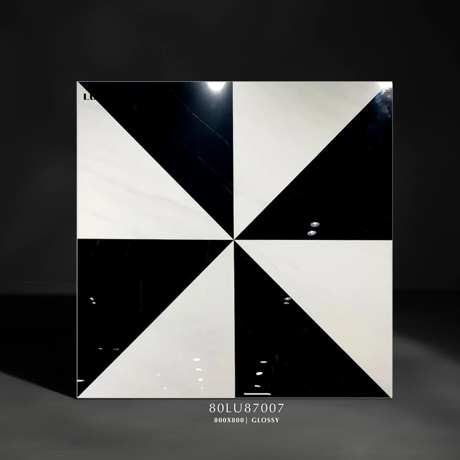 Hình thực tế gạch thảm phòng khách 80x80 80LU87007