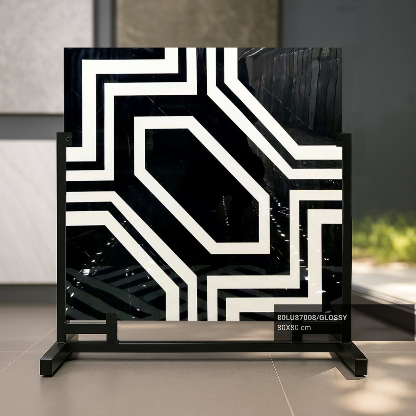 Hình thực tế gạch thảm phòng khách 80x80 80LU87008