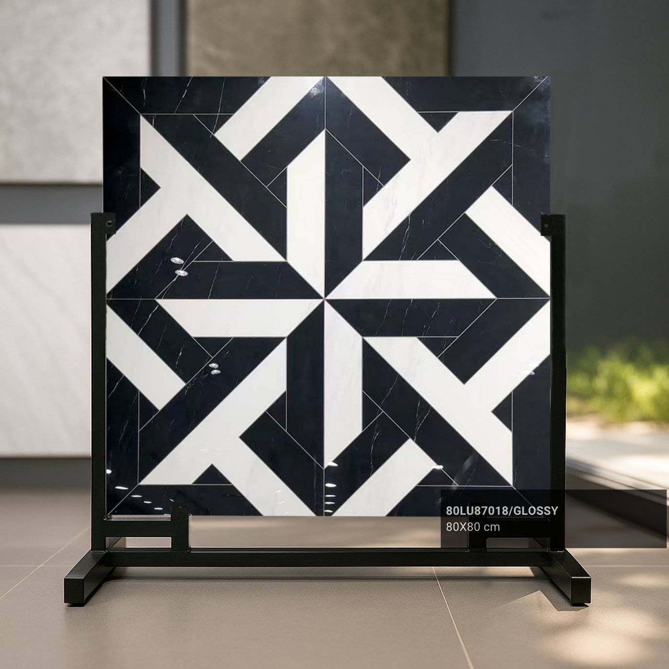 Hình thực tế gạch thảm phòng khách 80x80 80LU87018