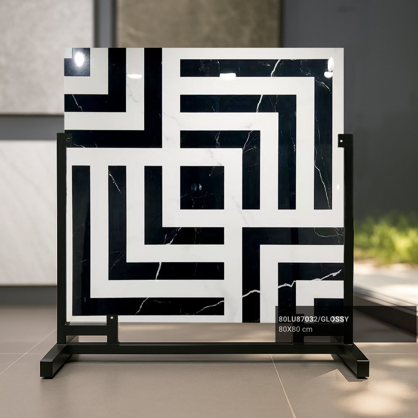 Hình thực tế gạch thảm phòng khách 80x80 80LU87032