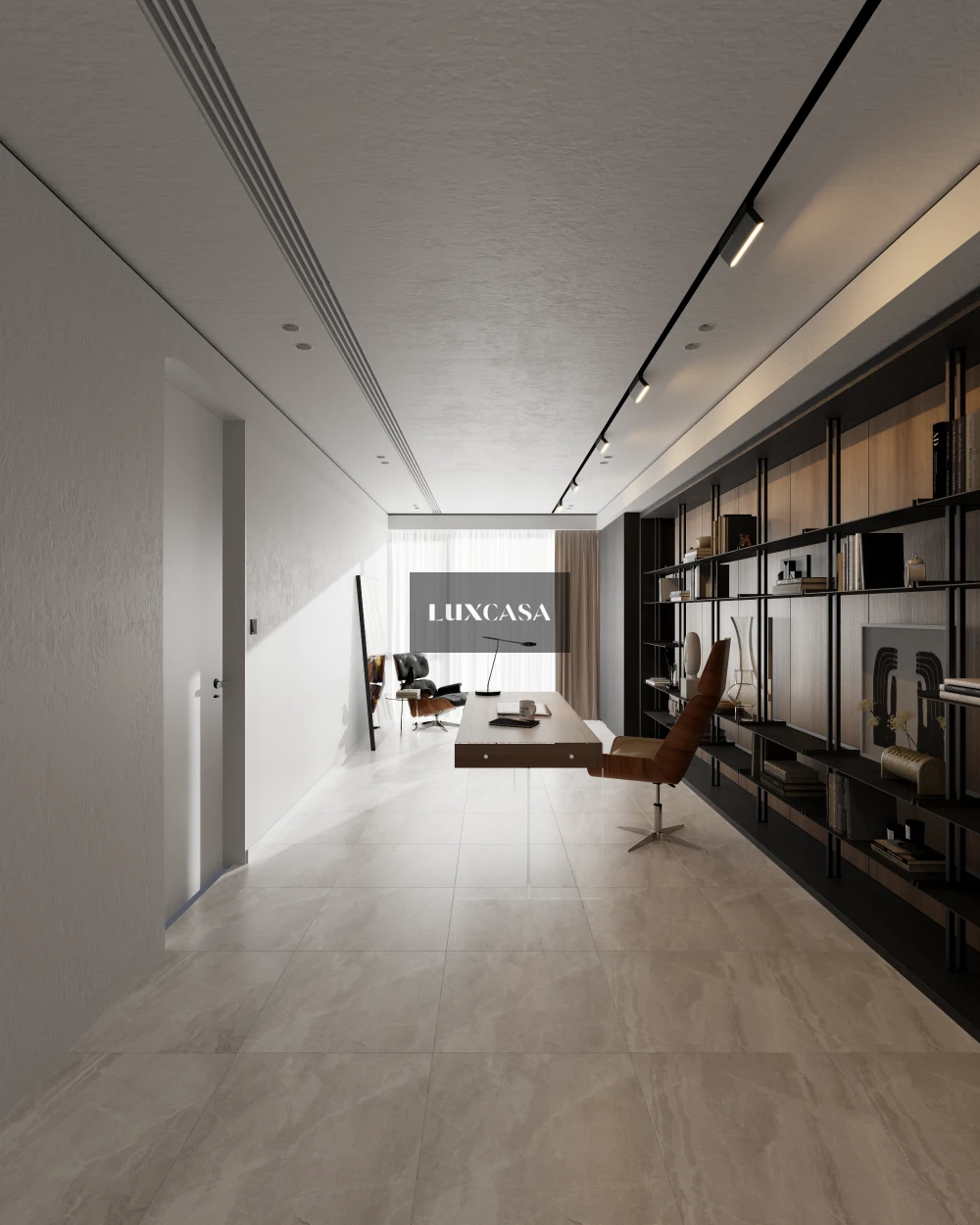 Mẫu gạch giả đá 60x60 60LUIBICMT lát phòng làm việc