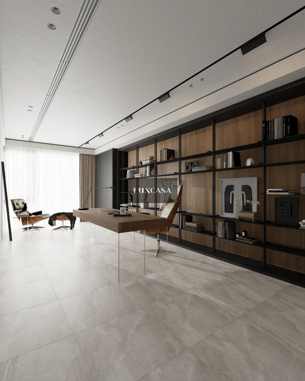 Mẫu gạch giả đá 60x60 60LUIBICMT lát phòng làm việc