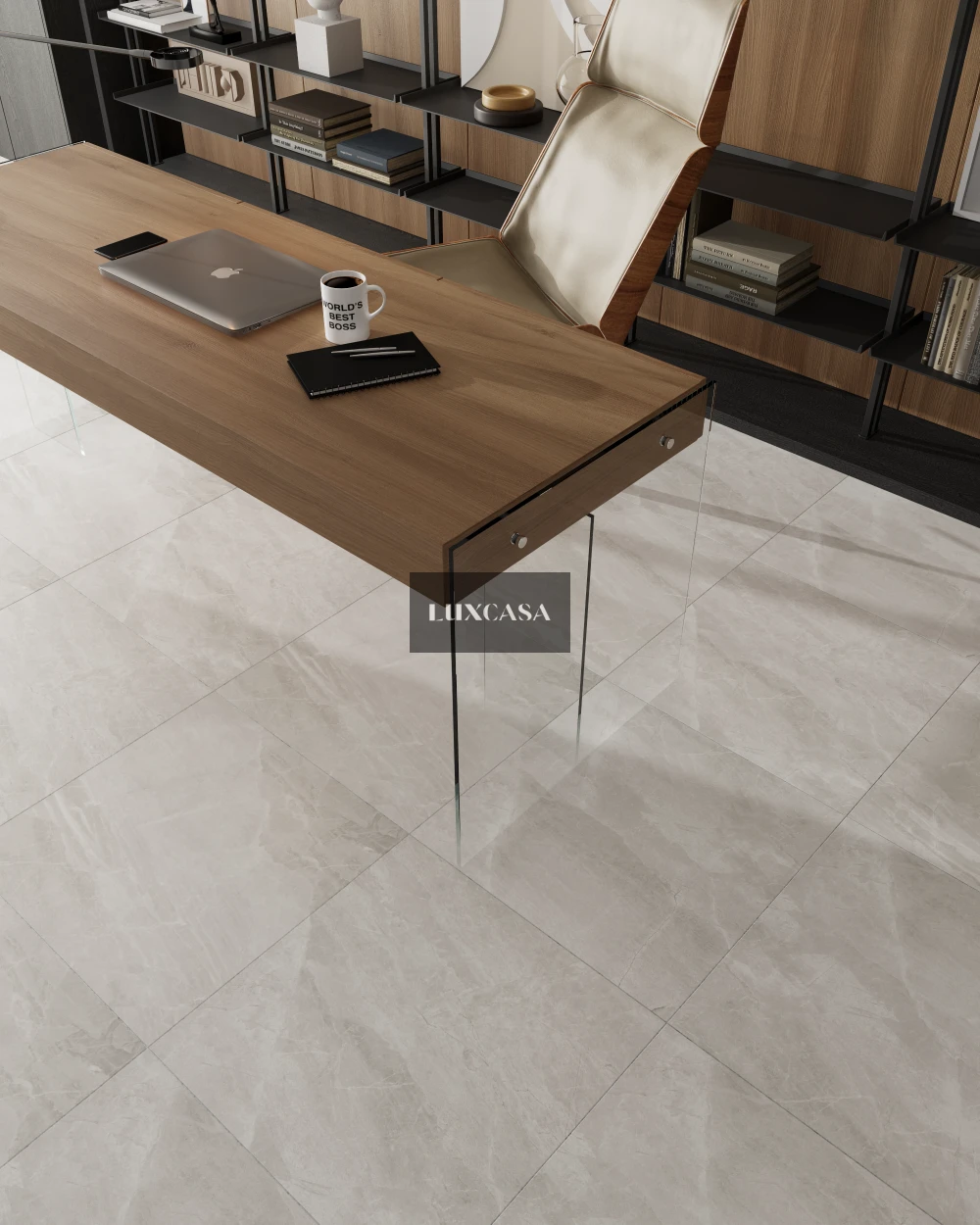 Mẫu gạch giả đá 60x60 60LUIBICMT lát phòng làm việc